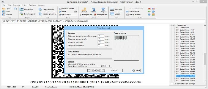 Phần mềm thiết kế tem nhãn mã vạch ActiveBarcode
